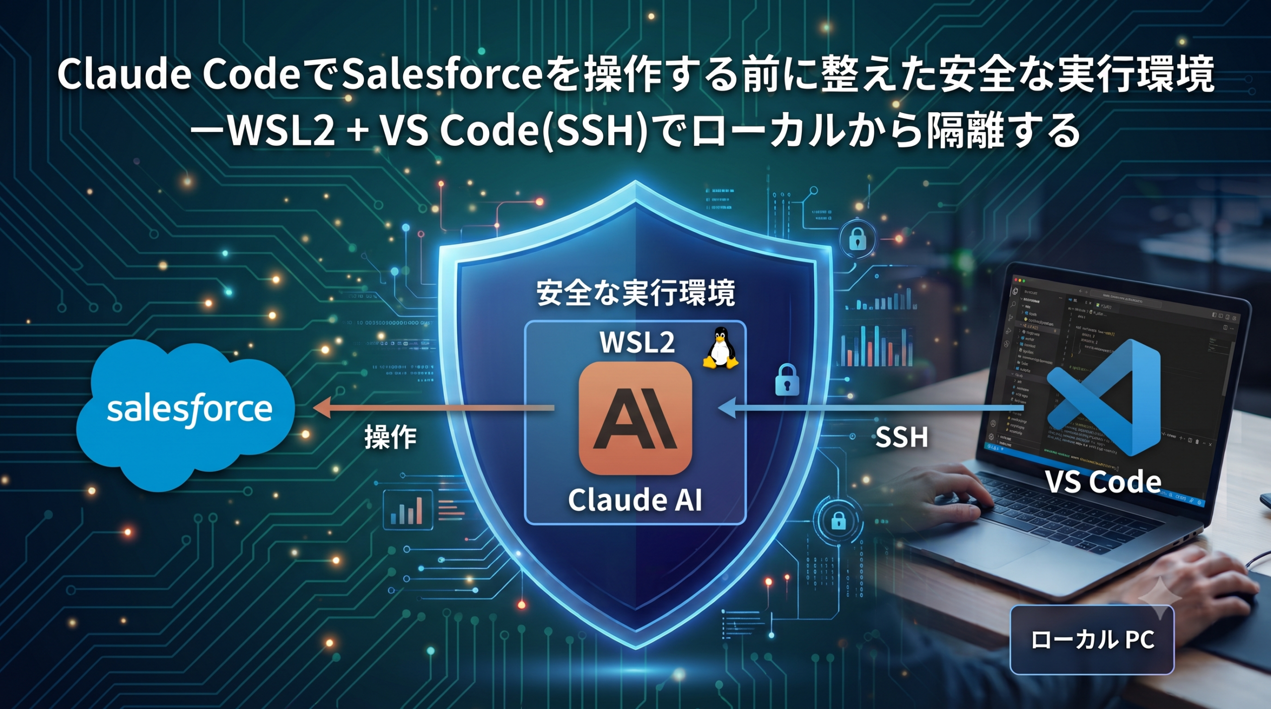 Claude CodeでSalesforceを操作する前に整えた安全な実行環境ーWSL2 + VS Code(SSH)でローカルから隔離する